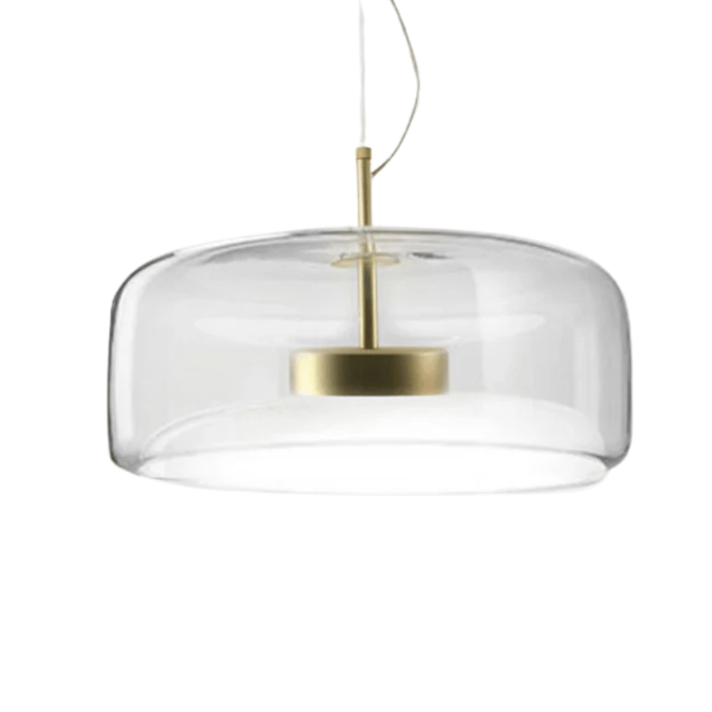 Lampa wisząca retro z funkcją ściemniania. Tworzy nastrojowe światło w salonie, jadalni. Szkło i metal.