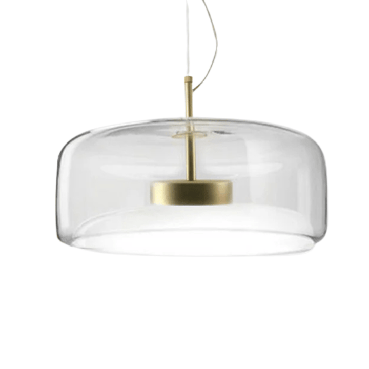 Lampa wisząca retro z funkcją ściemniania. Tworzy nastrojowe światło w salonie, jadalni. Szkło i metal.