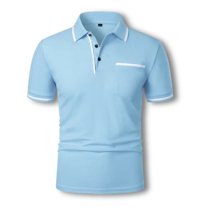 Męska koszulka polo modern fit, idealna na co dzień. Stylowe kontrastowe detale podkreślają design.