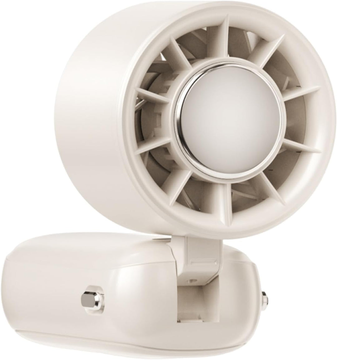 Stylowy wentylator ręczny z LED, 100 prędkości, składany, ładowanie USB-C, na upały.