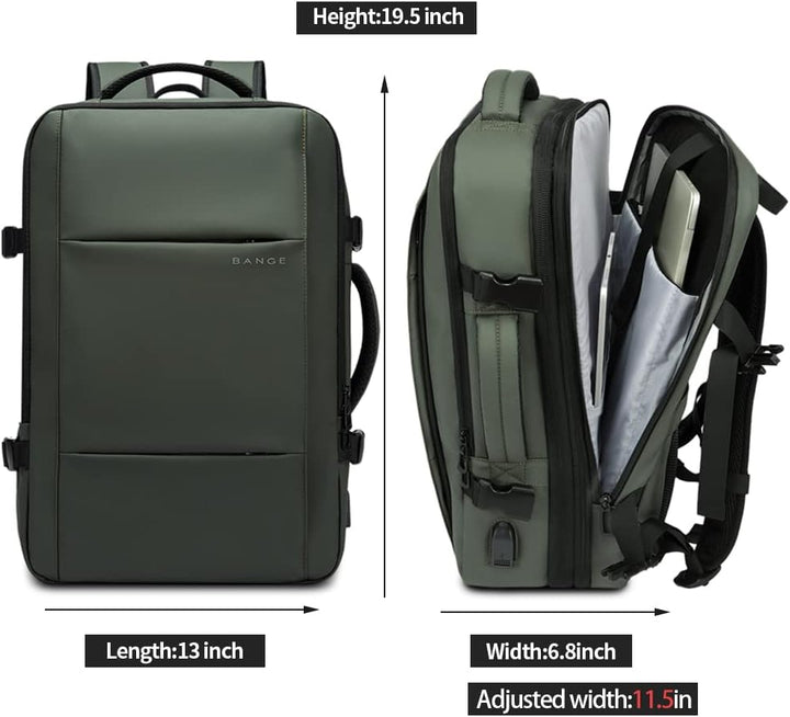 Wodoodporny plecak unisex 26-45L, z miejscem na laptopa, idealny jako torba podróżna na ramię.