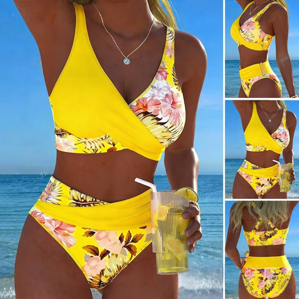 Modny dwuczęściowy strój kąpielowy CJ26. Damskie bikini z unikalnymi wzorami, perfekcyjne na lato.