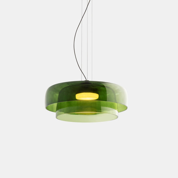 Lampa sufitowa szklana, eleganckie połączenie szkła i metalu. Oświetlenie dla designu wnętrz.