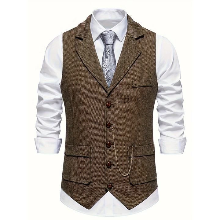 Lekka męska kamizelka bezrękawnik. Stylowy dodatek do jesiennych i zimowych outfitów smart casual.