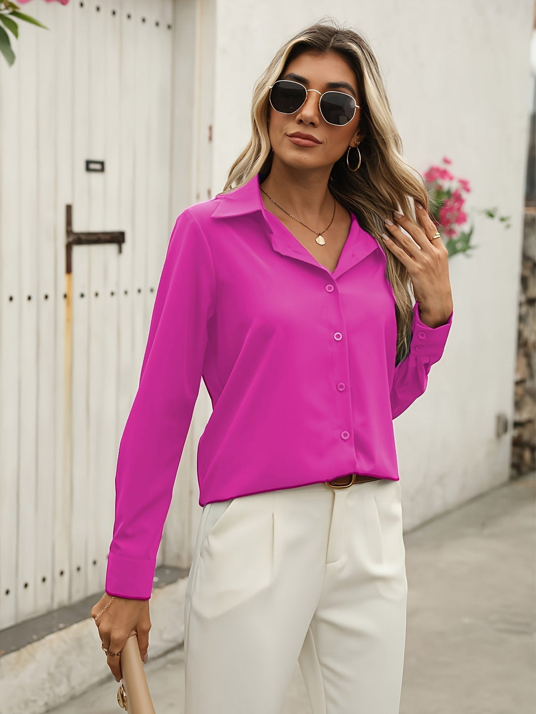 Bluzka damska elegancka i casual, z krótkim rękawem, komfortowa i oddychająca, na lato i wiosnę.