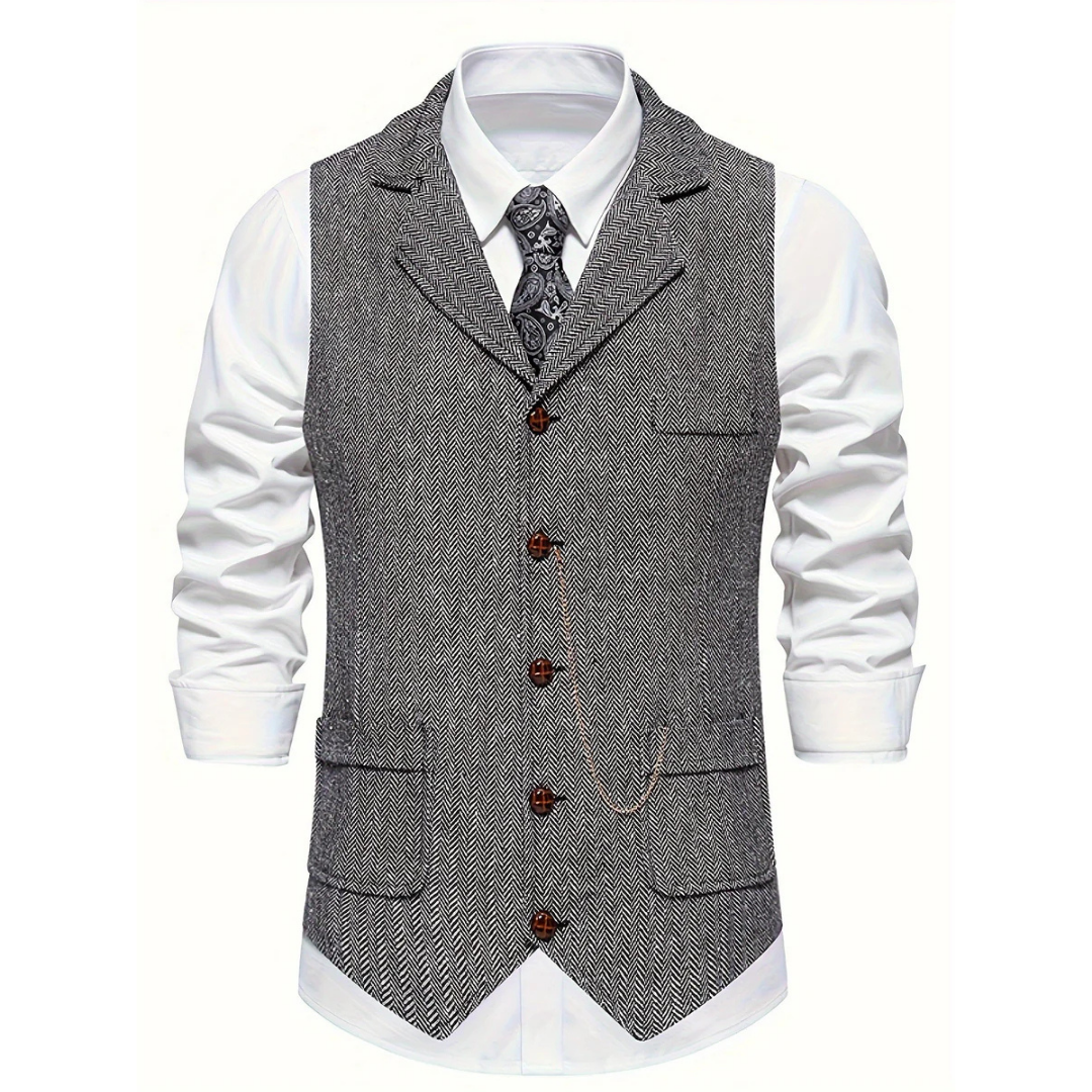 Nowoczesna męska kamizelka smart casual. Lekka, elegancka, doskonała do modnych stylizacji.