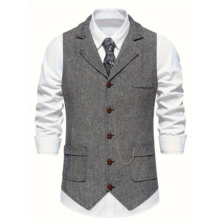 Nowoczesna męska kamizelka smart casual. Lekka, elegancka, doskonała do modnych stylizacji.