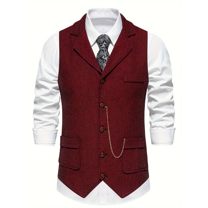 Męska lekka kamizelka garniturowa bezrękawnik. Klasyka i elegancja w modzie męskiej.