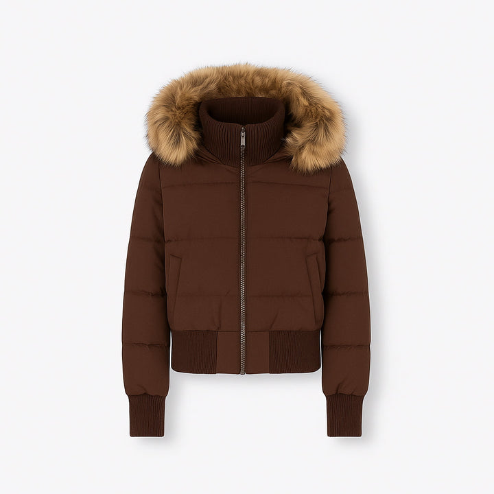 Damska parka zimowa, fason oversize, z kapturem, ciepła i modna na jesień i zimę.