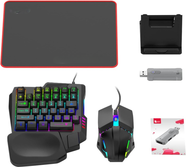 Klawiatura gamingowa Zyvorn i mysz RGB w eleganckim opakowaniu. Zestaw dla graczy, łatwy w użyciu.