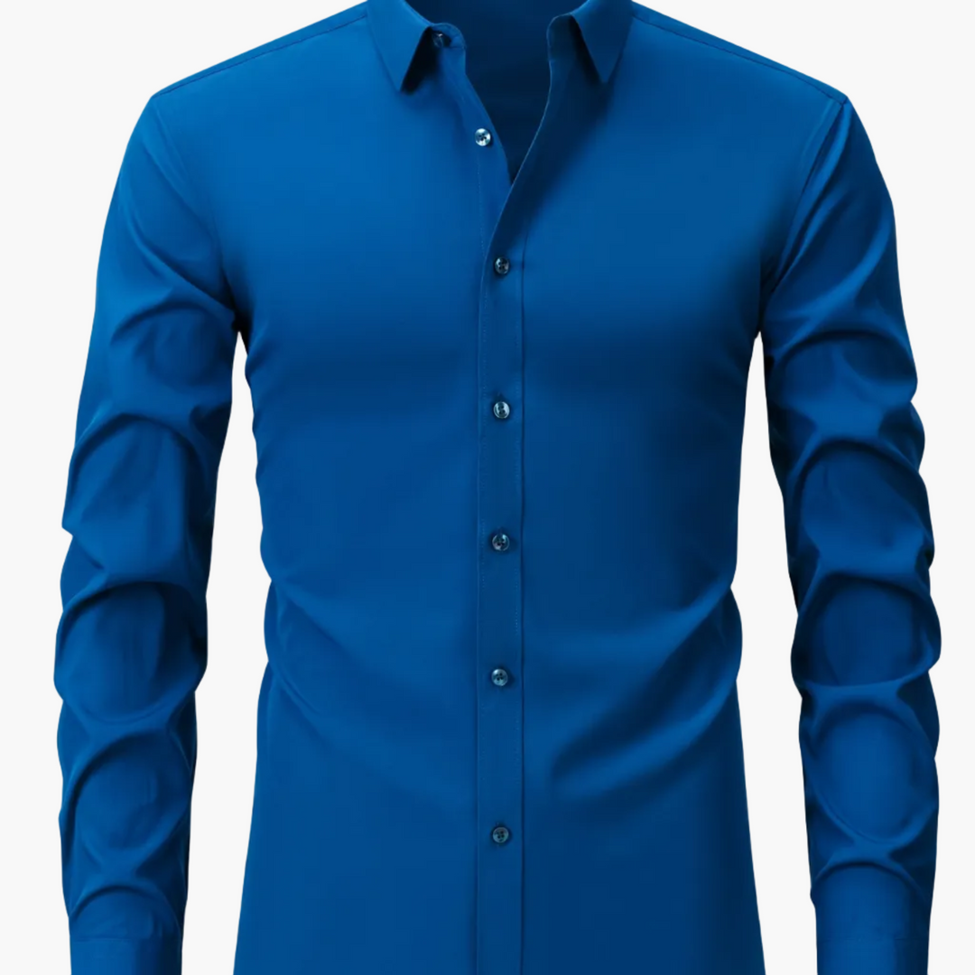 Stylowa koszula męska slim fit z długim rękawem, modny akcent do stylizacji.