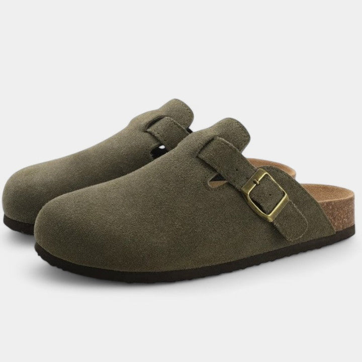 Stylowe klompy unisex, z regulowanym paskiem. Lekkie, oddychające obuwie letnie do ogrodu i na plażę.