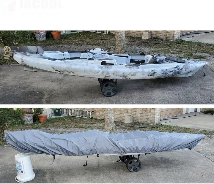 Regulowany pokrowiec Marivor na kajak. Odporny na UV i wodę, idealny do transportu i zabezpieczenia.