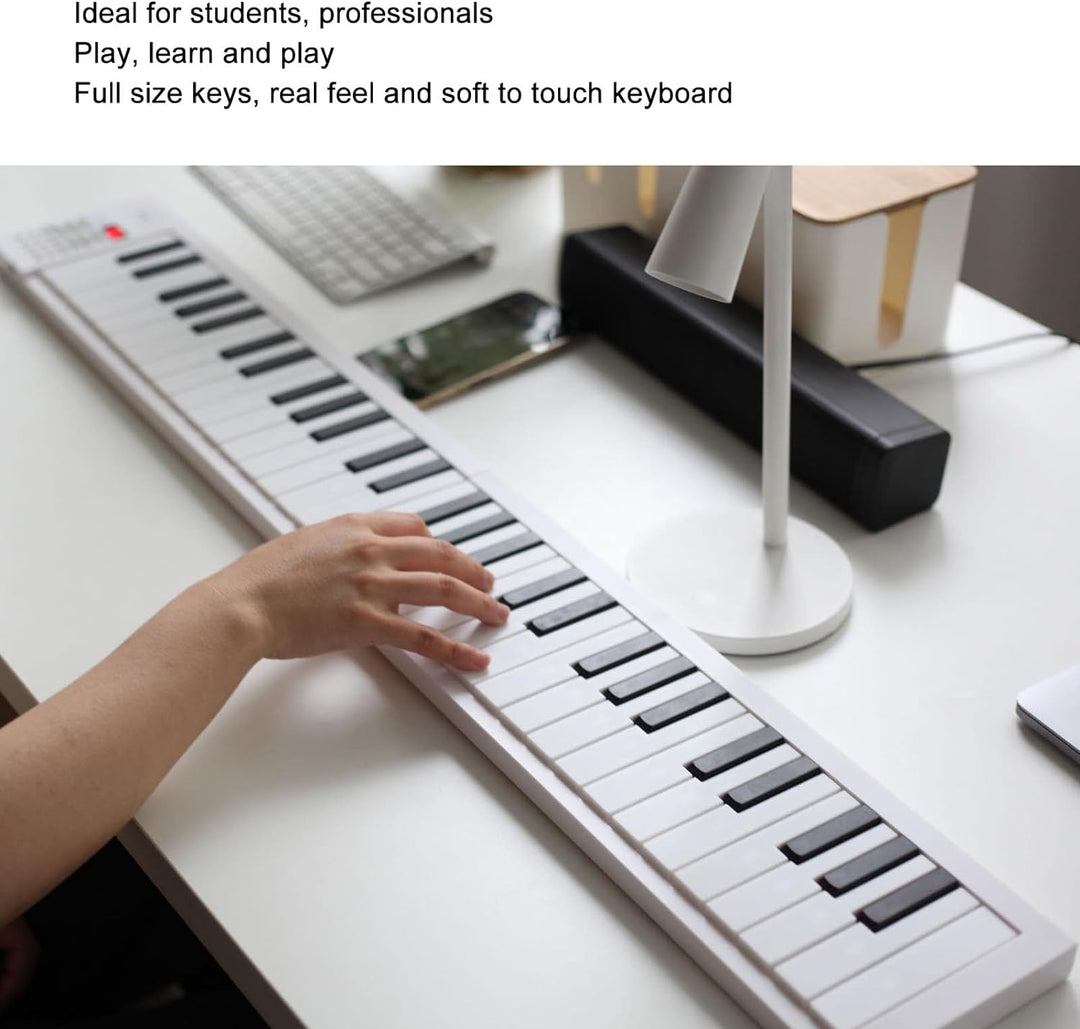 Pianino cyfrowe 61 klawiszy do nauki i ćwiczeń. Składany instrument z funkcją nagrywania.