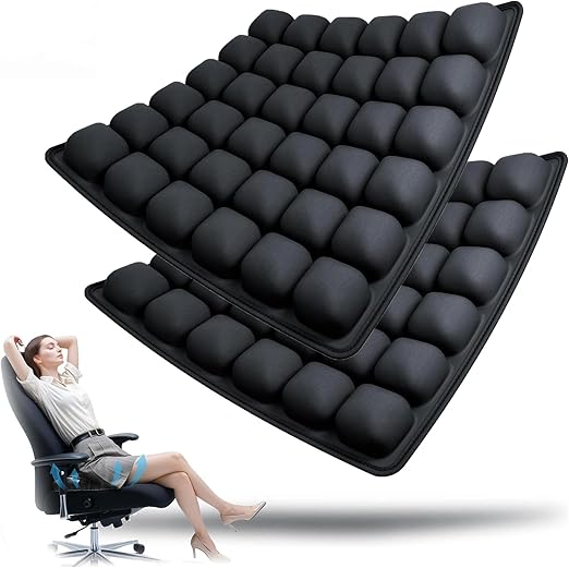 Unisex poduszka podróżna AirComfort. Nadmuchiwana, ergonomiczna. Na samolot, samochód, biuro. Ulga w bólu.