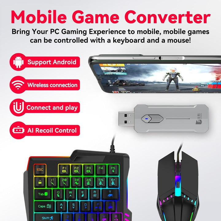 Zestaw gamingowy Zyvorn: klawiatura z anti-ghosting i mysz Plug & Play. Akcesoria niezbędne dla gracza.