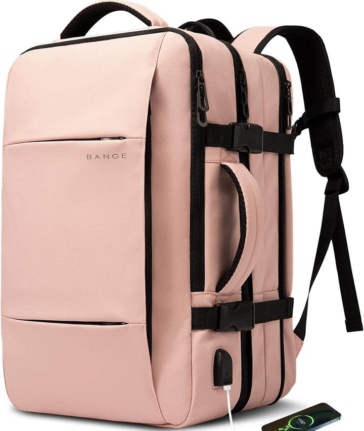 Plecak bagaż podręczny 26-45L, wodoodporny, z łatwym dostępem do laptopa, unisex.
