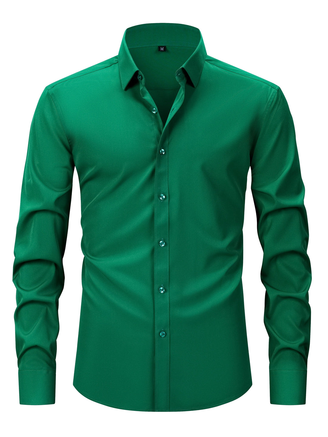 Modna koszula męska slim fit z długim rękawem, styl smart casual.