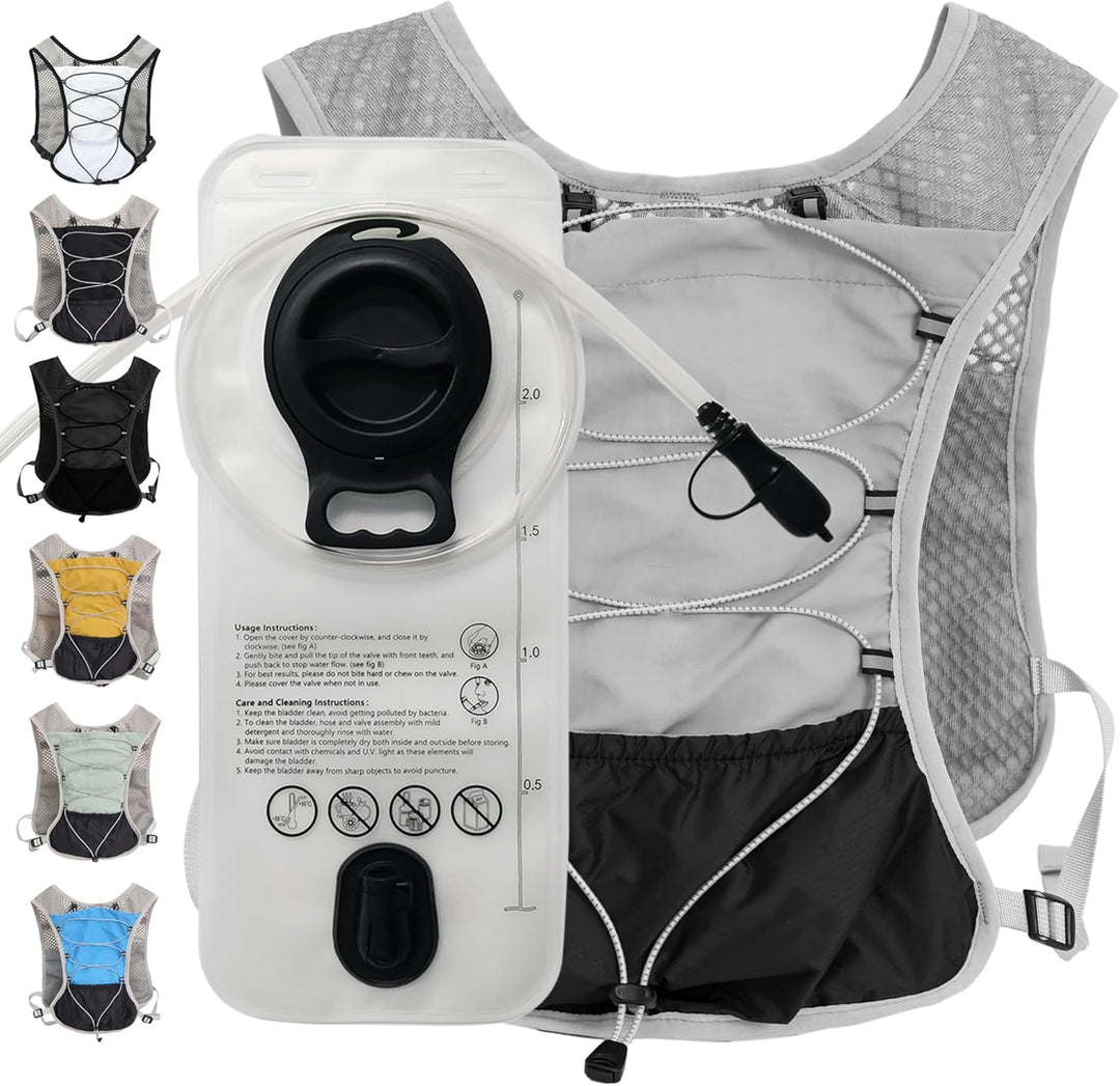 Ultralekka kamizelka do biegania unisex Dravien z bukłakiem 2L. Idealna na maraton i sport.