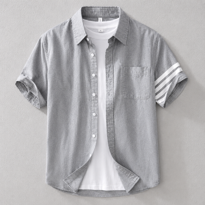 Gładka koszula męska Oxford slim fit, przewiewna i wygodna. Klasyczny styl, idealny na lato.