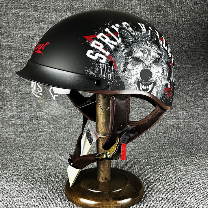 Nowoczesny kask motocyklowy miejski unisex, design chopper z myślą o bezpieczeństwie i stylu.