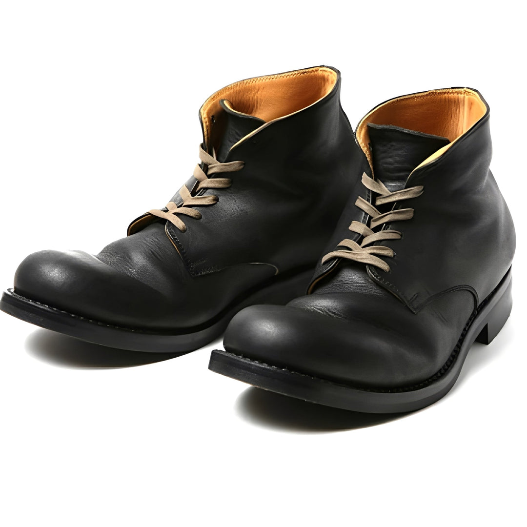 Brązowe męskie buty Roscoe, trwałe i komfortowe. Stylowe obuwie jesienno-zimowe do pracy i na dzień.