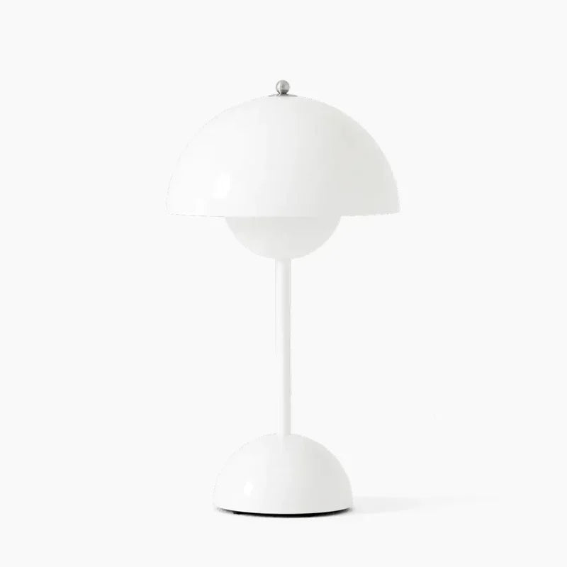 Lampa stołowa LED, ciepłe światło, regulowana jasność. Designerska lampka nocna do sypialni i salonu.