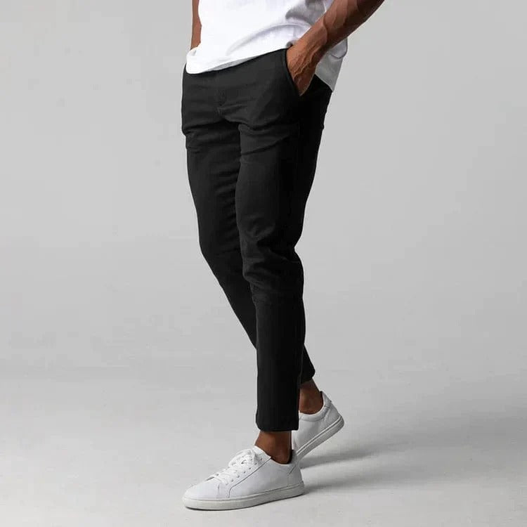 Eleganckie, stylowe męskie chinosy slim fit, doskonałe na co dzień. Wiosenne/jesienne casualowe spodnie męskie stretch.