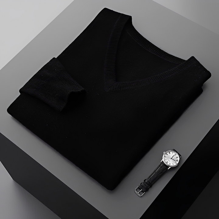 Męski sweter v-neck, komfortowy, idealny na jesień i zimę. Klasyczny fason.
