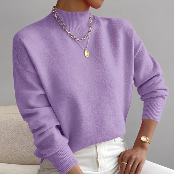 Damski sweter golf na zimę. Połączenie elegancji i casualowego stylu dla modnej kobiety.
