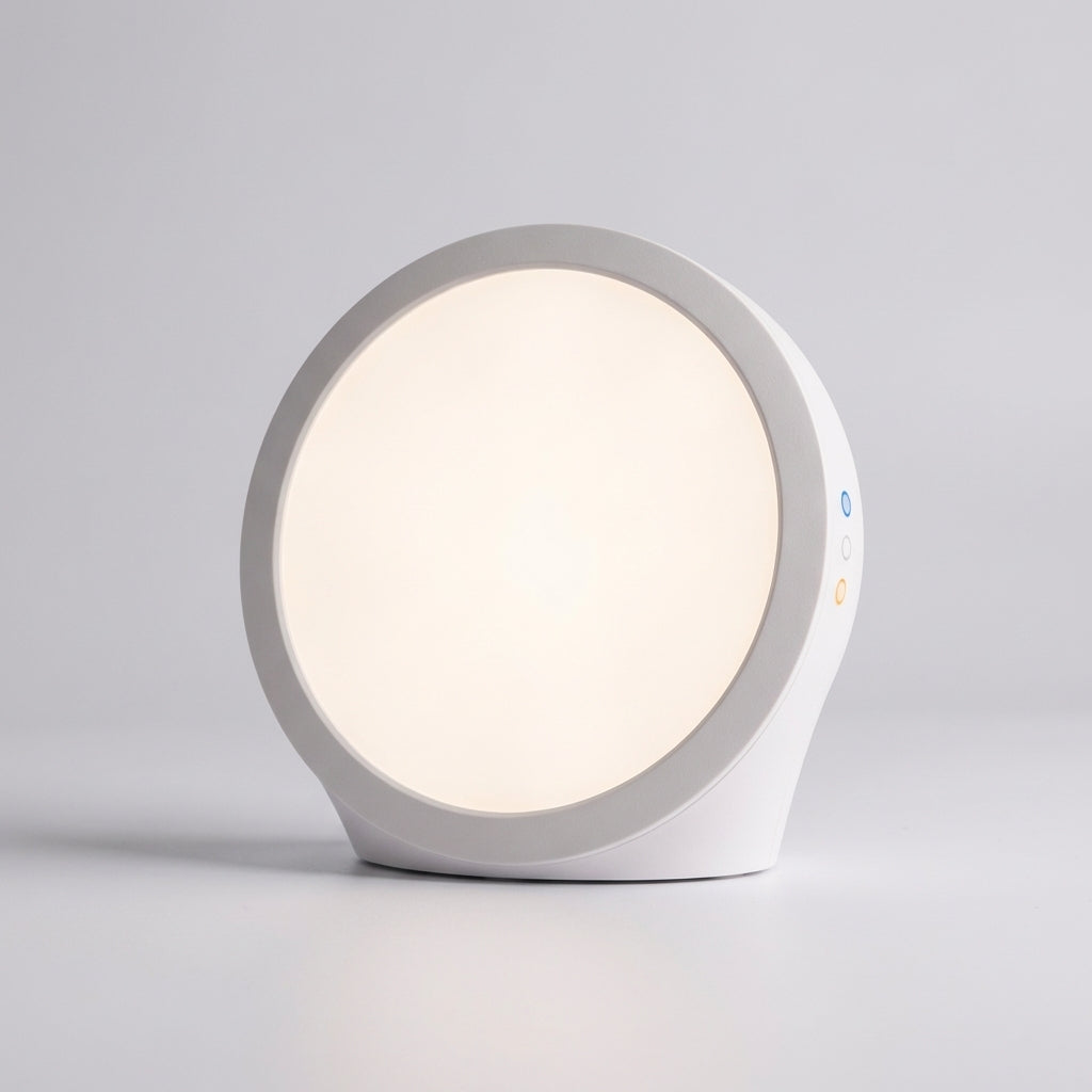 Auralux lampa światłodzienna bez UV, poprawiająca nastrój i koncentrację, z timerem i jasnością.