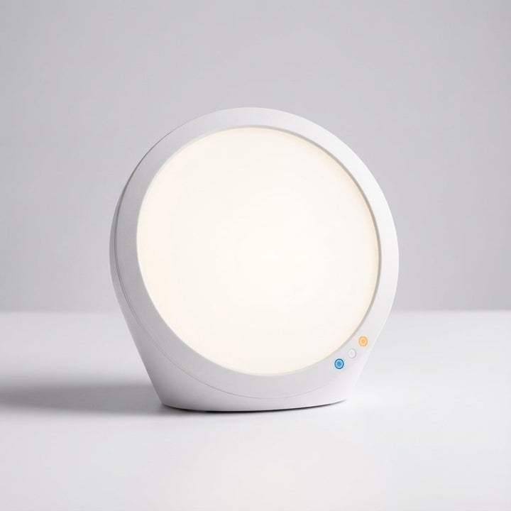 Lampa Auralux do światłoterapii, zwiększająca energię i koncentrację, z regulacją jasności i timerem.