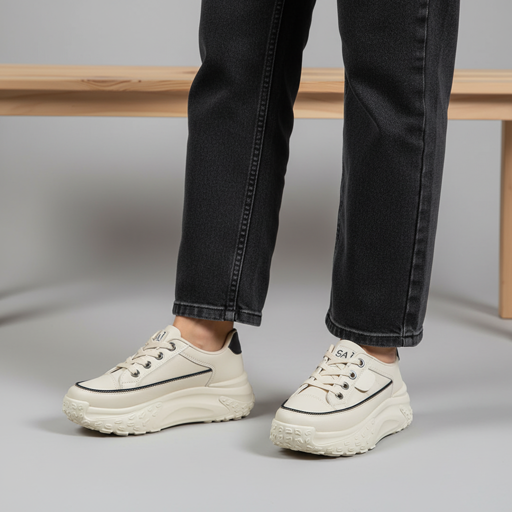 Damskie buty sportowe Betty z antypoślizgową podeszwą PU. Komfortowe sneakersy na jesień i zimę, idealne na co dzień.
