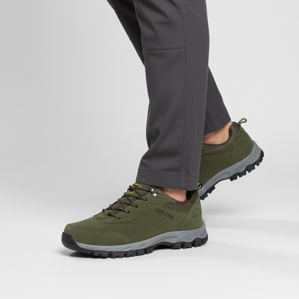 Komfortowe męskie buty trekkingowe Wesley z oddychającą cholewką dla wygody podczas długich wędrówek.