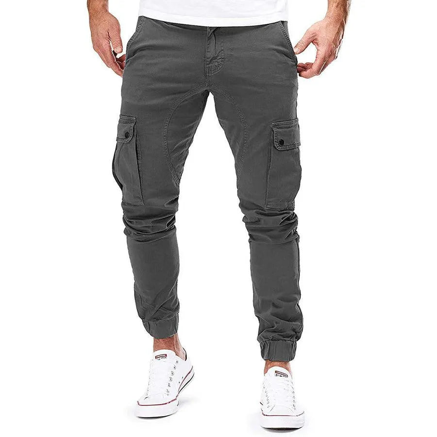 Modne męskie spodnie cargo bojówki, w stylu streetwear. Ze ściągaczami dla idealnego dopasowania.