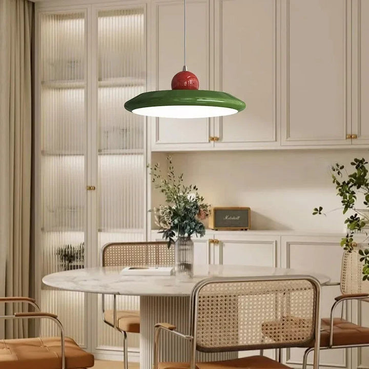Żyrandol LED w stylu Bauhaus. Nowoczesna lampa wisząca z minimalistycznym designem. Oświetlenie do domu.
