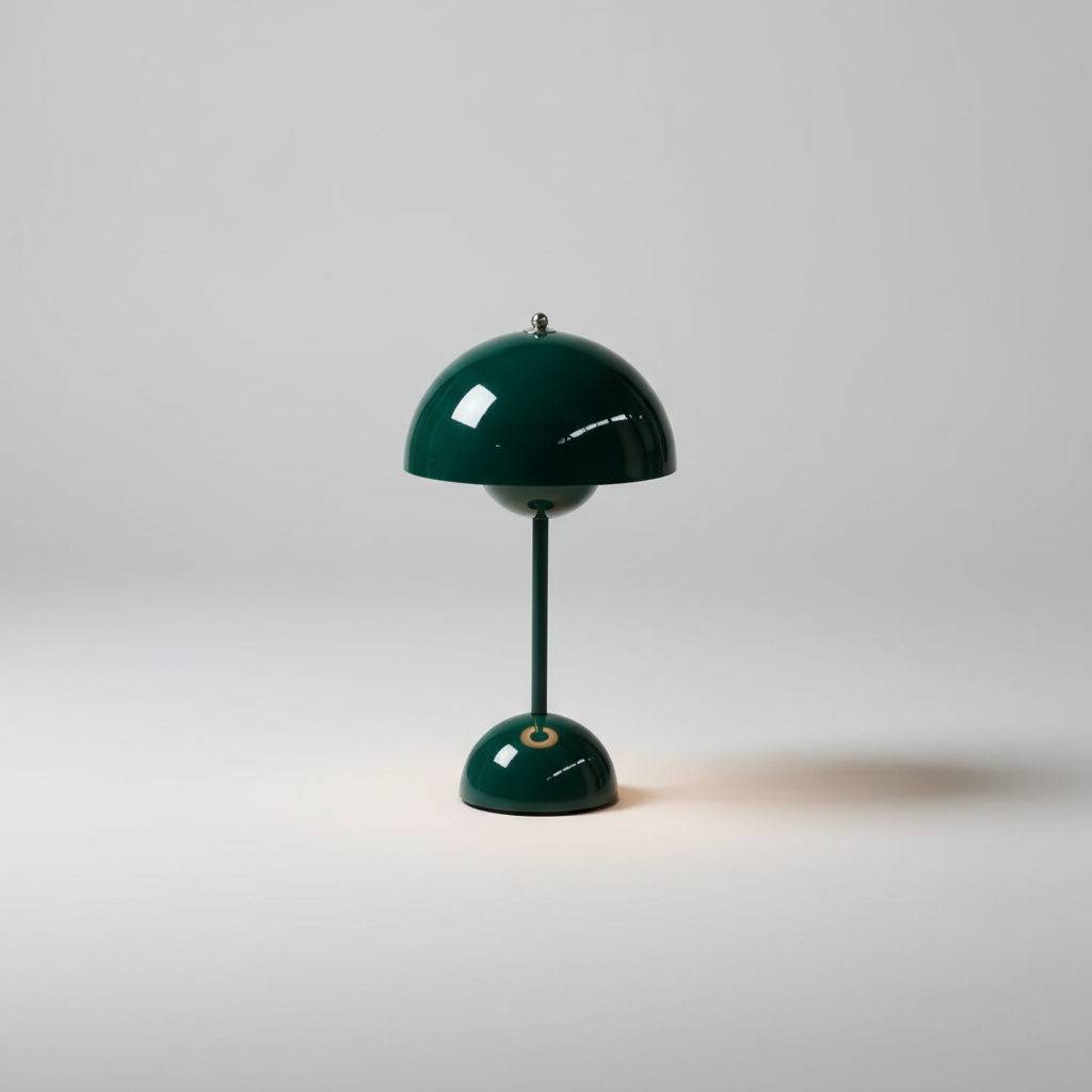 Designerska lampa stołowa MoodSphere z technologią LED i funkcją dotykowego ściemniania.