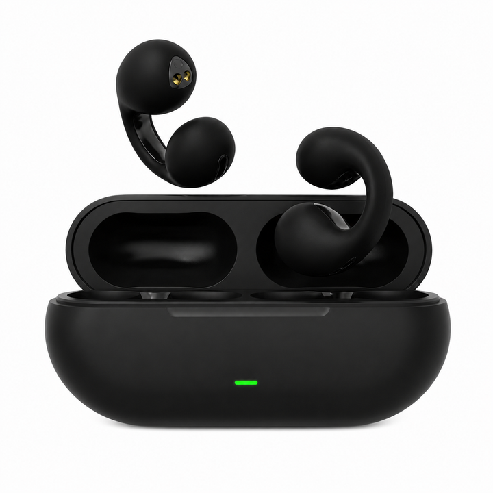 Wodoodporne słuchawki z przewodnictwem kostnym do treningu, biegania. Bezprzewodowe audio Bluetooth, unisex, wysoki komfort.