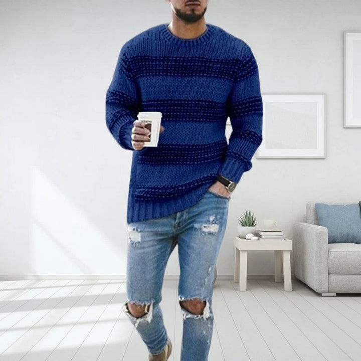 Męski sweter Carlo. Modny i komfortowy pulower, idealny na casualowe wyjścia i eleganckie stylizacje męskie.