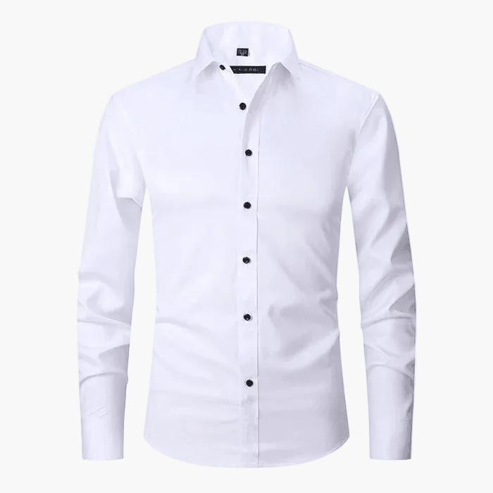 Elegancka koszula męska slim fit, długi rękaw. Odporna na zagniecenia, doskonała do biura i na spotkania.