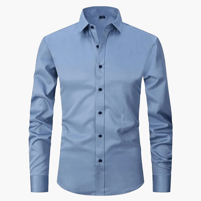 Stylowa koszula męska slim fit z długim rękawem. Elegancka, nowoczesna, odporna na zagniecenia, moda męska.