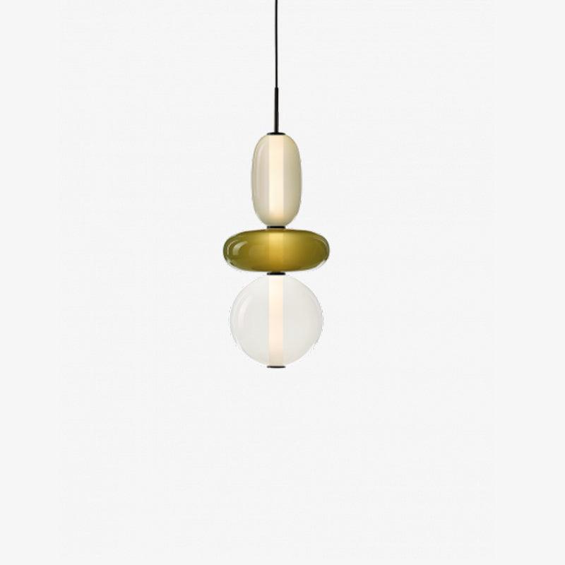 Lampa sufitowa w stylu nowoczesnym, szklana z efektem cukru, dekoracja wnętrz.