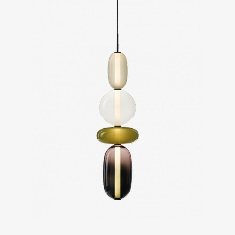 Elegancka lampa sufitowa ze szkła z efektem cukru, idealna do salonu.