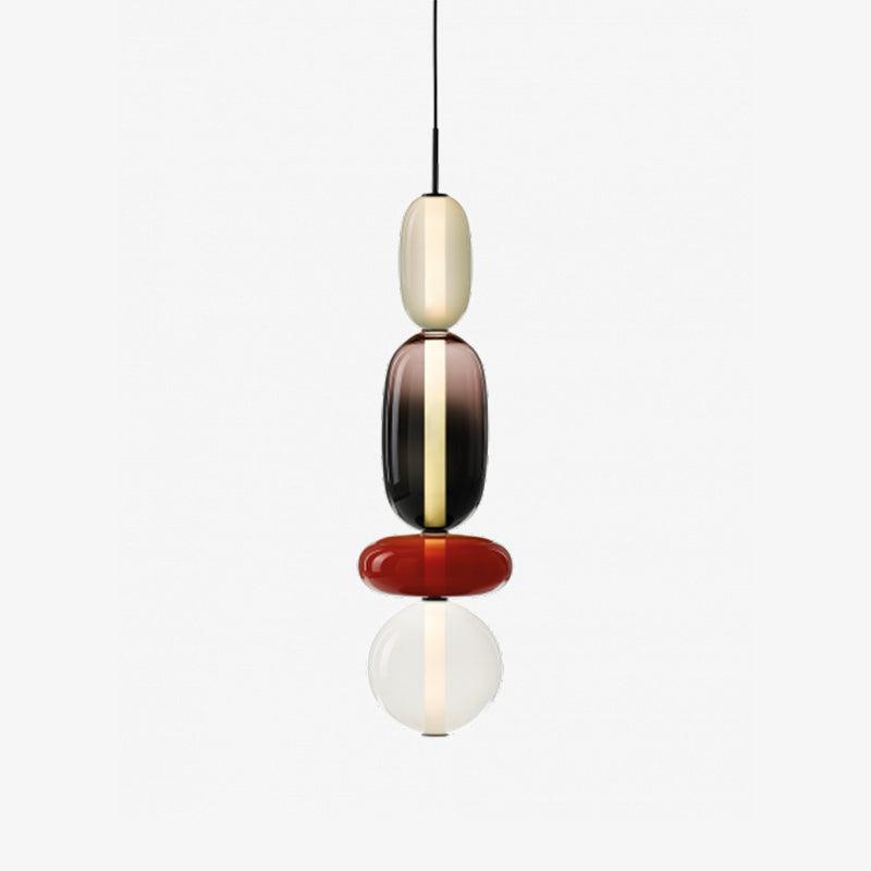 Lampa sufitowa dekoracyjna szklana, nowoczesny design z efektem cukru do salonu.