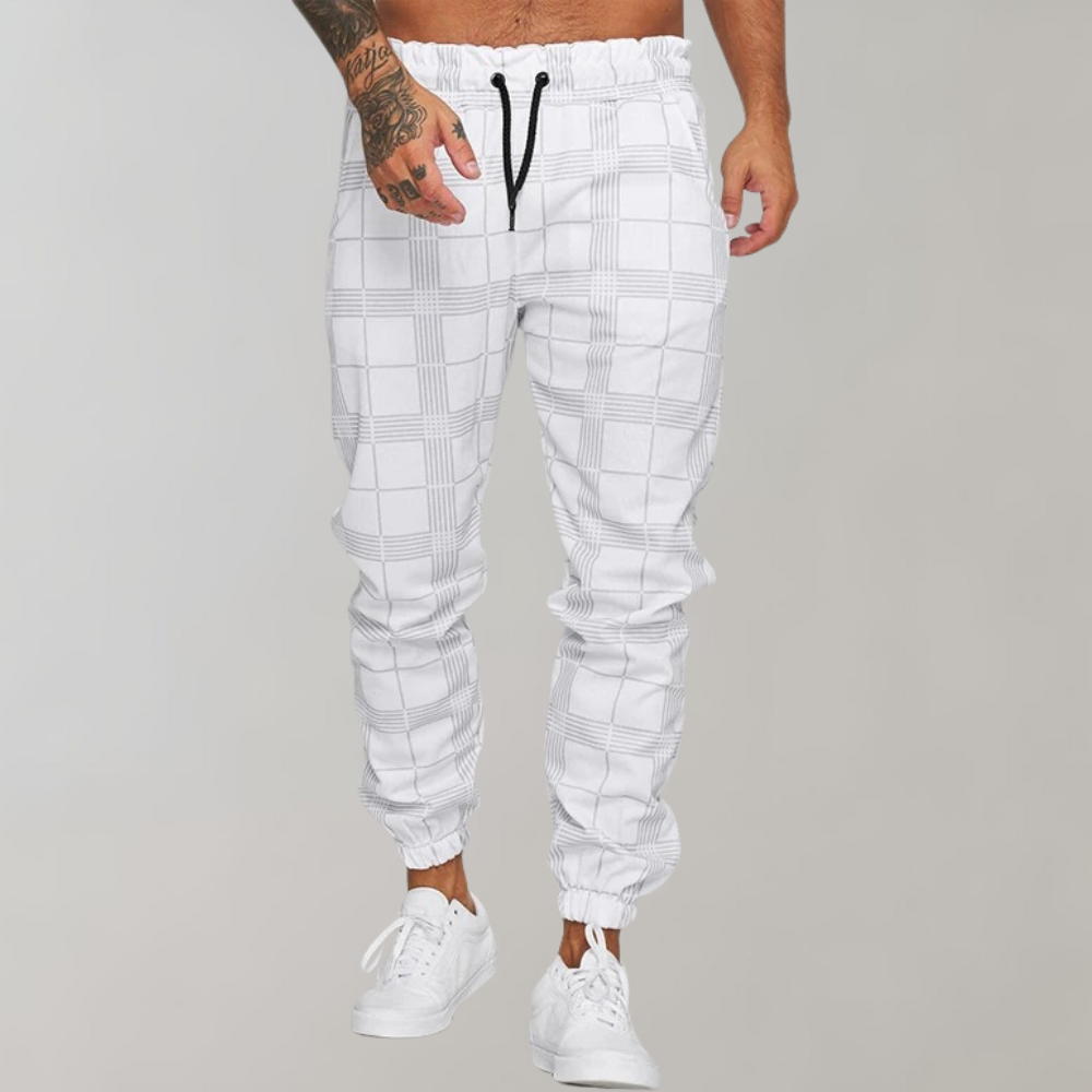 Joggery męskie slim fit, bawełniane. Stylowe i komfortowe spodnie casualowe do streetwearowych zestawów.
