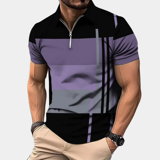 Męska koszulka polo w dopasowanym kroju, zapewniająca komfort. Modna i elegancka. Świetna na wiosnę/lato, casual i smart casual.