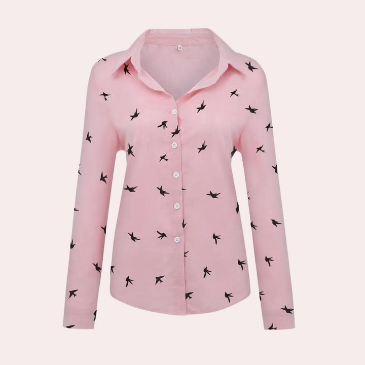 Wizytowa bluzka damska z długim rękawem. Elegancka i stylowa odzież damska na specjalne okazje.