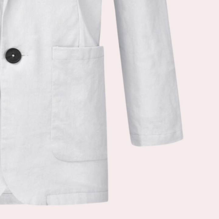 Modna marynarka męska, lekka i oddychająca. Stylizacja casualowa slim fit, idealna na co dzień i lato.