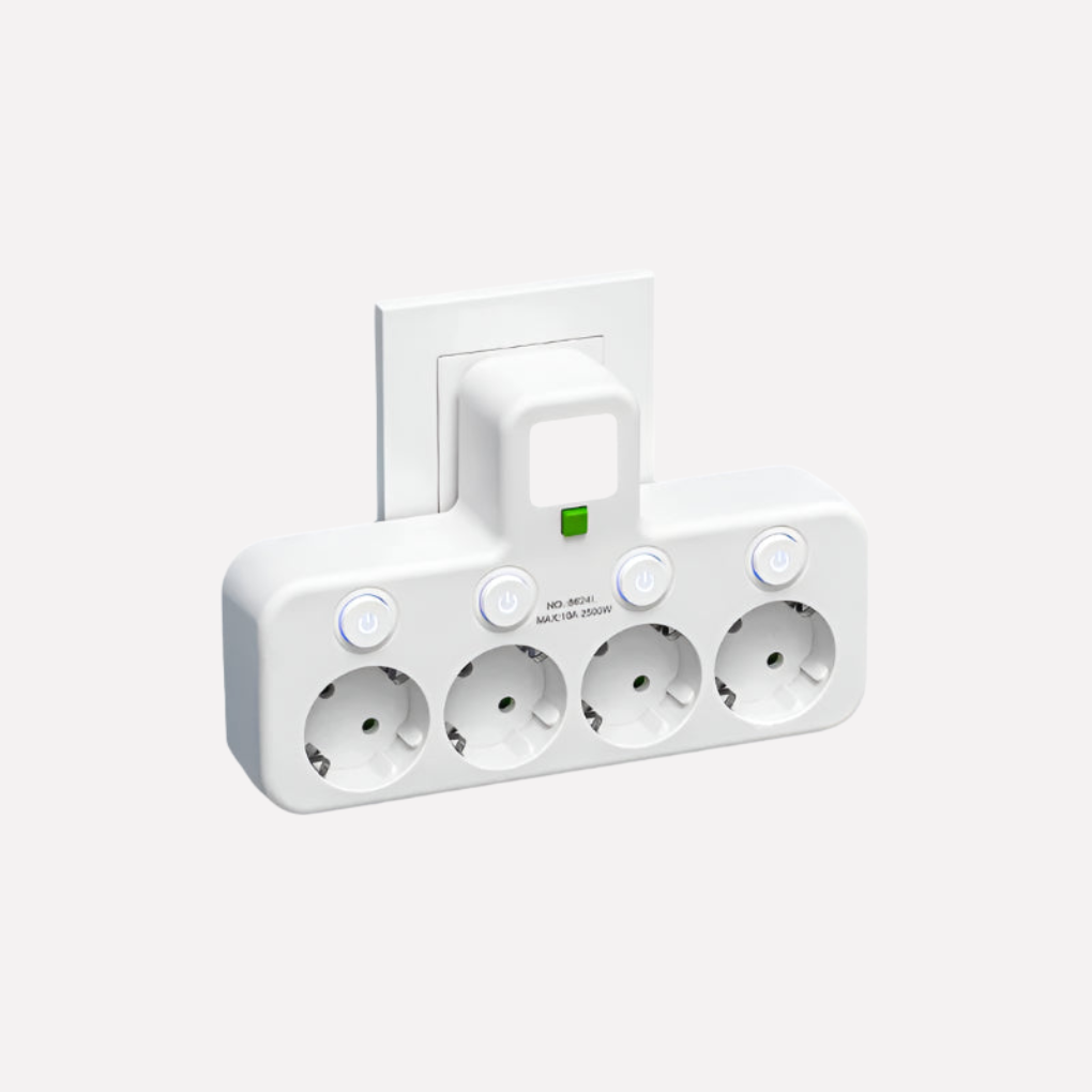 Uniwersalna listwa zasilająca z wieloma gniazdkami, portami USB i USB-C, idealna do domu i biura, zapewnia ładowanie.