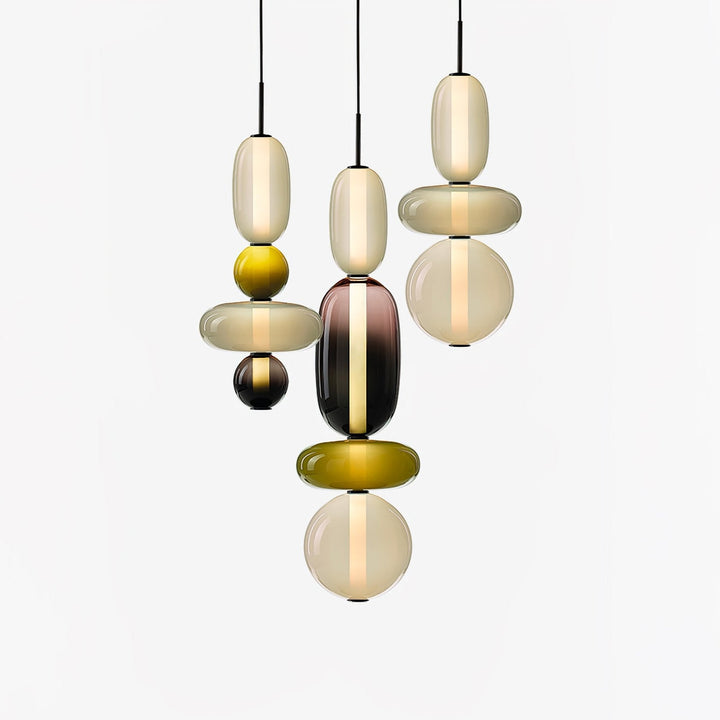 Lampa sufitowa dekoracyjna z efektem cukru, unikalny design do nowoczesnej jadalni.